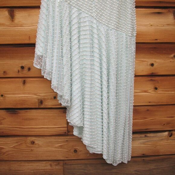 MAC DUGGAL  Blue One Shoulder Asymmetrical Hem Dress - Picture 13 of 14